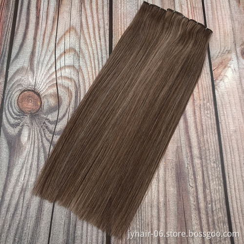 Top Quality European Cuticle Human Hair Double Drawn Hand Tied Weft Hair Extension